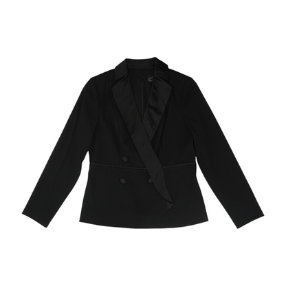 Black Solid Blazer