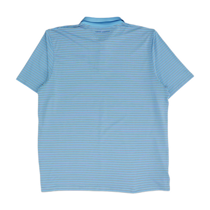 Blue Striped Short Sleeve Polo