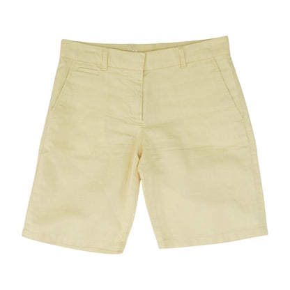 Yellow Solid Khaki Shorts
