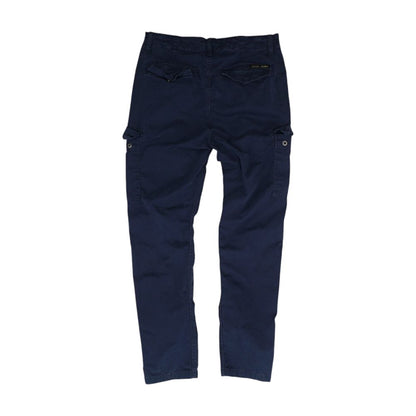 Navy Solid Cargo Pants