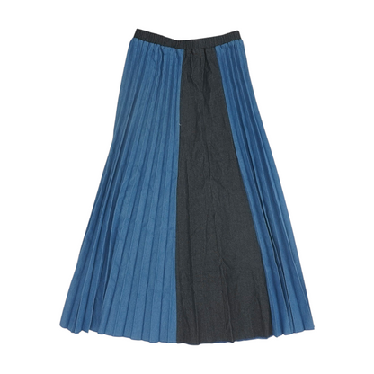 Blue Color Block Maxi Skirt