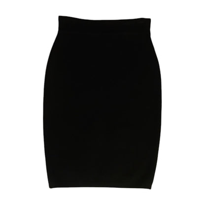 Vintage Black Solid Mini Knit Skirt