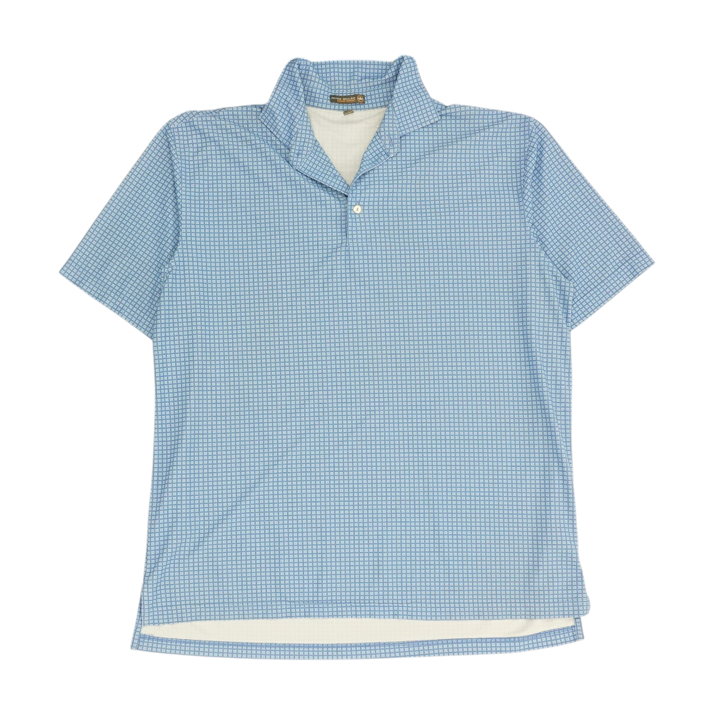 Blue Floral Short Sleeve Polo