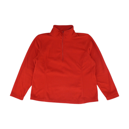 Red Solid 1/4 Zip Pullover