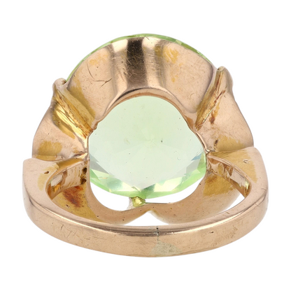 10K Yellow Gold Glass Statement Ring