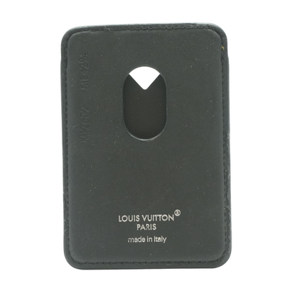 Black Magnetic Card Holder in Monogram Eclipse