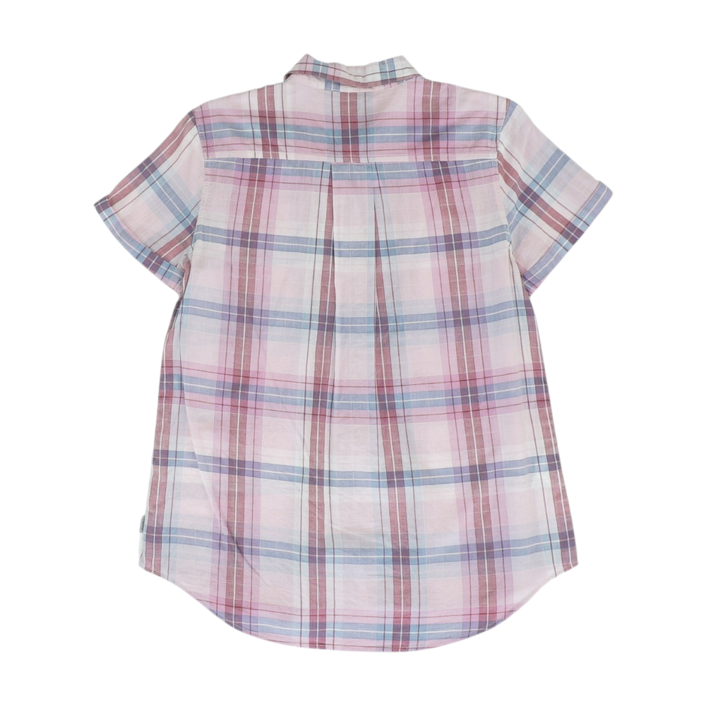 Pink Petite Plaid Button Down