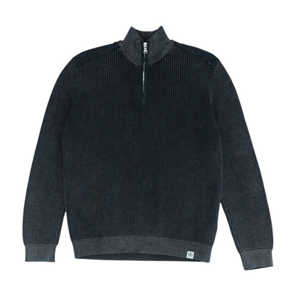 Charcoal Solid 1/4 Zip Sweater