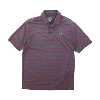 Blue Striped Short Sleeve Polo