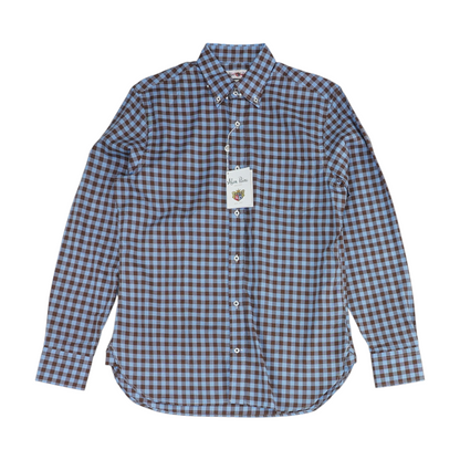 Blue Check Long Sleeve Button Down