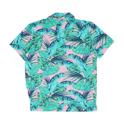 Pink Tropical Short Sleeve Polo