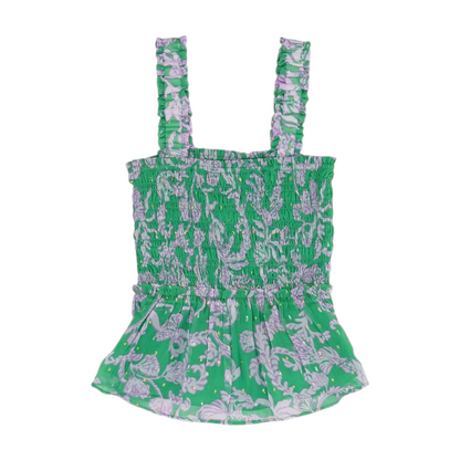 Green Floral Blouse
