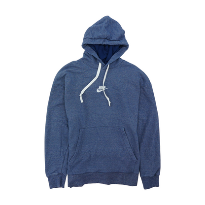 Blue Solid Hoodie Pullover