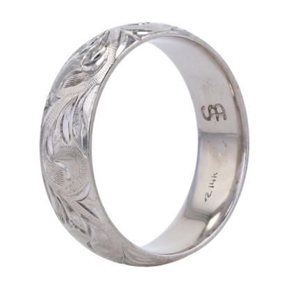 14K White Gold Band