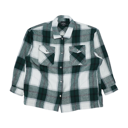 Green Check Flannel Button Down
