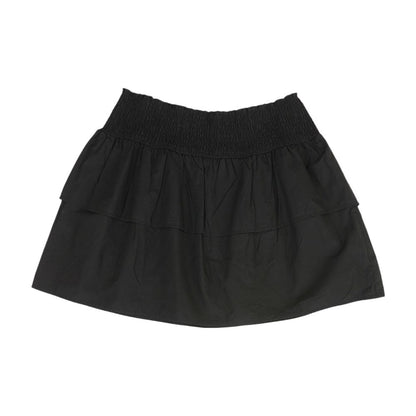 Black Solid Mini Skirt