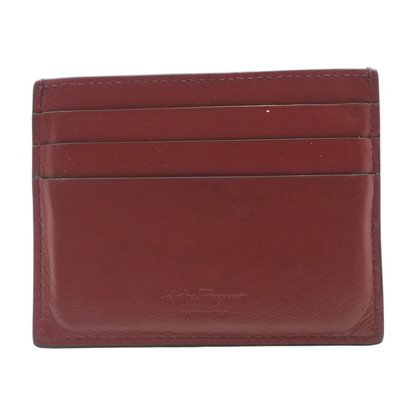 Black and Ferragamo Red Gancini Credit Card Holder