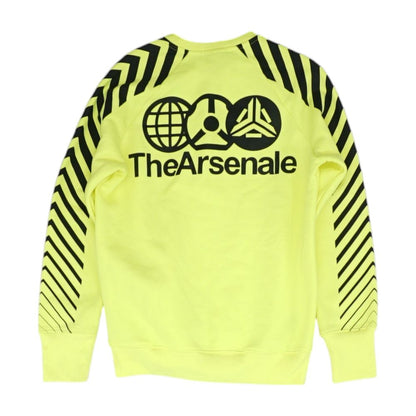 Neon Yellow Solid Sweatshirt Pullover