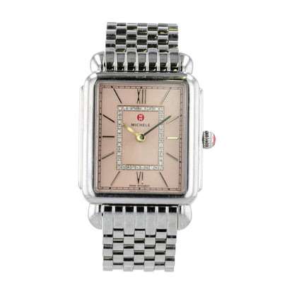 Women's Deco II Stainless Steel Diamond Frame Watch