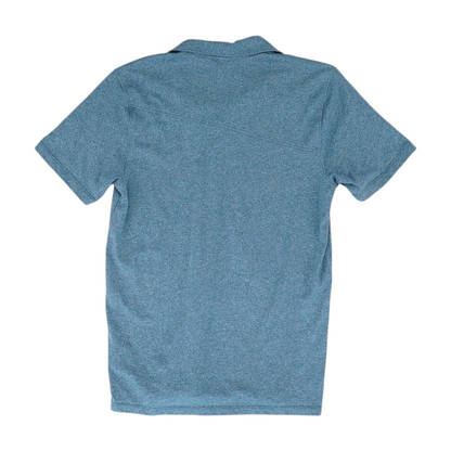 Blue Solid Short Sleeve Polo