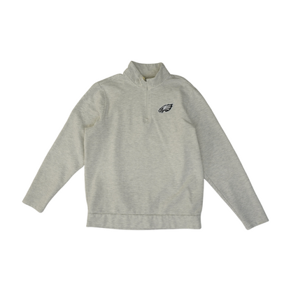 Gray Solid 1/4 Zip Pullover