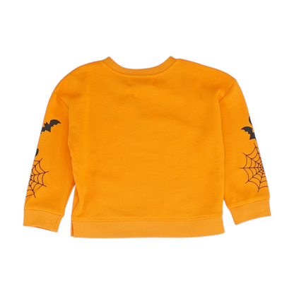 Orange Graphic Sweatshirt Pullover