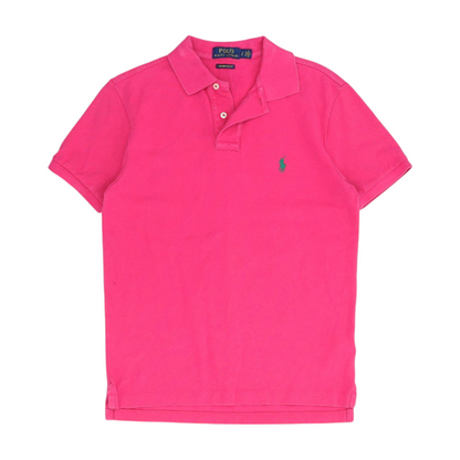 Pink Solid Short Sleeve Polo
