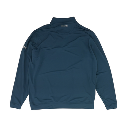 Blue Solid 1/4 Zip Pullover