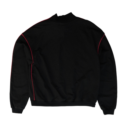 Black Solid Sweatshirt Pullover
