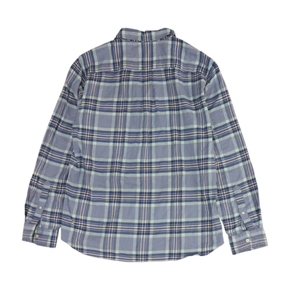 Blue Plaid Long Sleeve Button Down