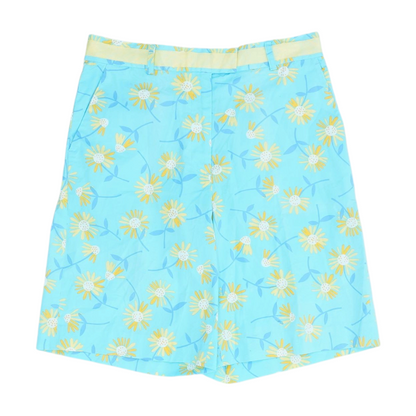Blue Floral Chino Shorts