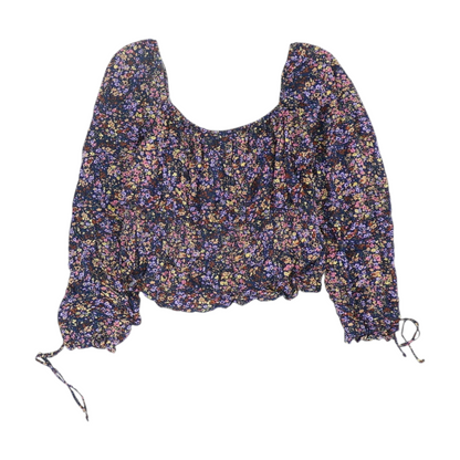 Navy Floral Blouse
