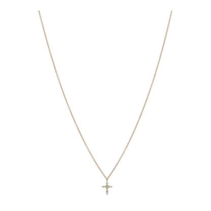 18K Yellow Gold Diamond Pendant Necklace