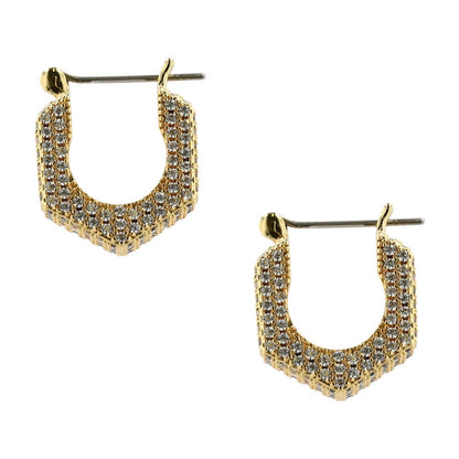 Costume Pave Hex Bolt Huggies
