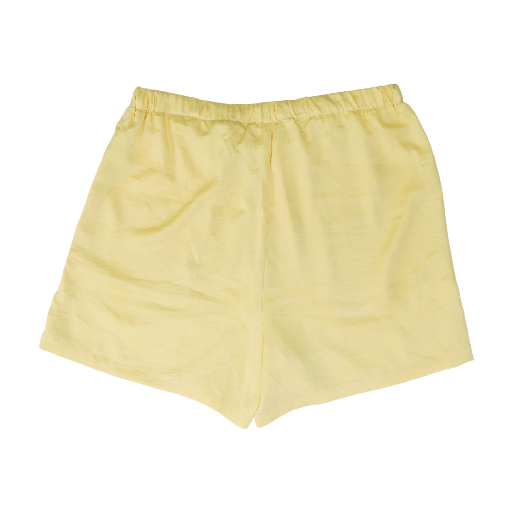 Yellow Solid Active Shorts