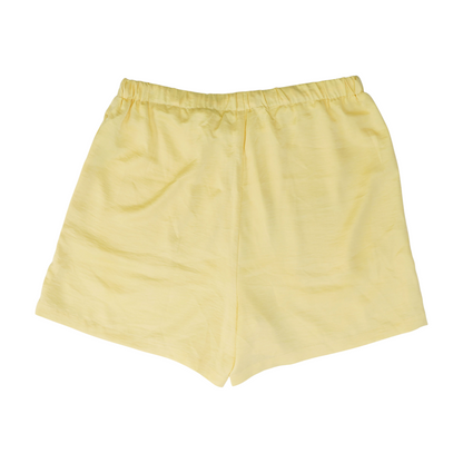 Yellow Solid Active Shorts