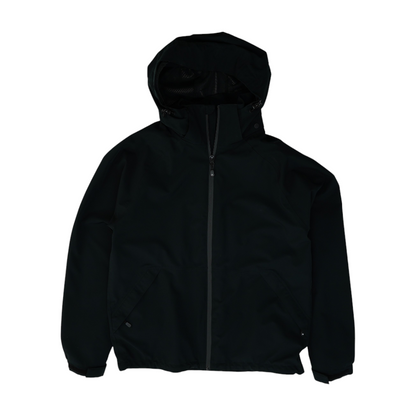 Black Solid Rain Jacket