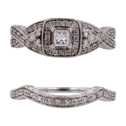 1/3 ctw 14K White Gold Diamond Engagement Ring