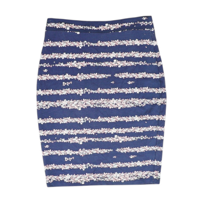 Navy Floral Mini Skirt