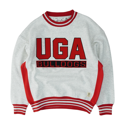 Gray Georgia Bulldogs Solid Sweatshirt Pullover
