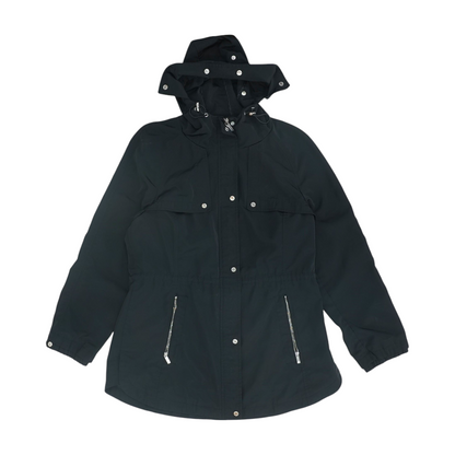 Black Solid Rain Jacket