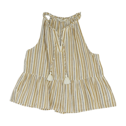 Beige Striped Blouse