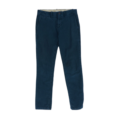 Navy Striped Slim Pants