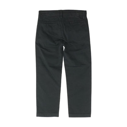 Black Solid Straight Jeans