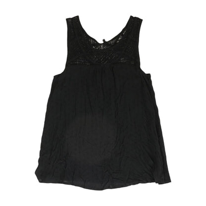 Black Solid Sleeveless Blouse