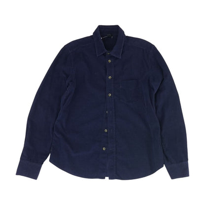 Navy Solid Long Sleeve Button Down