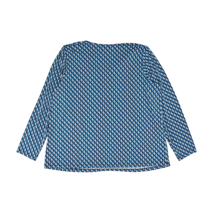 Blue Plus Geometric Blouse