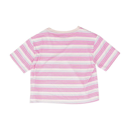 Pink Striped Crewneck T-Shirt