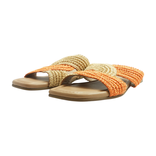 Orange Flat Sandals