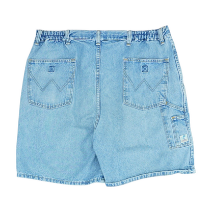 Blue Solid Denim Shorts